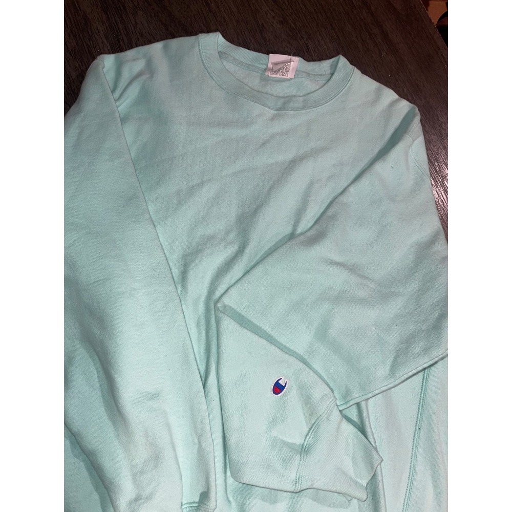 Champion Mens XL Baby Blue Reverse Weave Crewneck Sweatshirt Pullover
